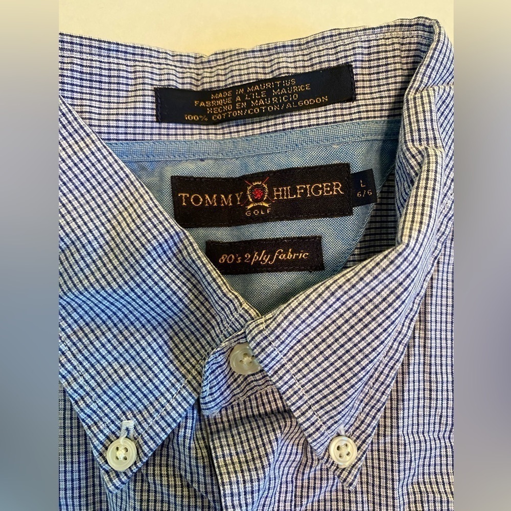 Tommy Hilfiger Golf Short Sleeve Button Down Collared Shirt Mens Size Large - Picture 4 of 6
